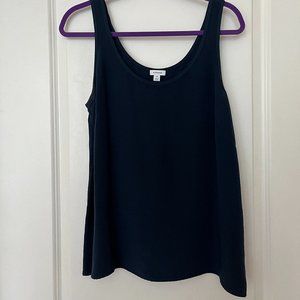 Navy Blue Cuyana Silk Tank Size L